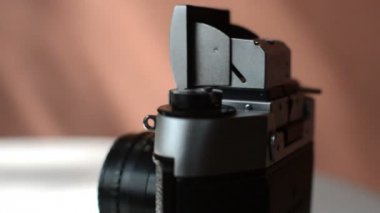 Vintage Fotoğraf kamera Döndür yakın çekim