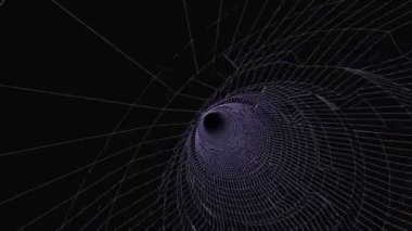 3D render - tel çerçeve modeli yavaş giderek beyaz ve siyah hareket grafik tasarım