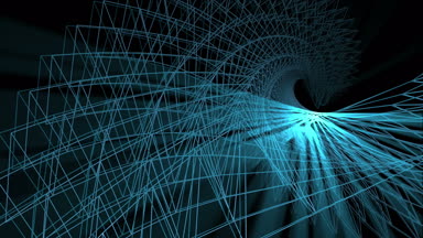 3D render - tel çerçeve mavi yavaş giderek modeli hareket grafik tasarım