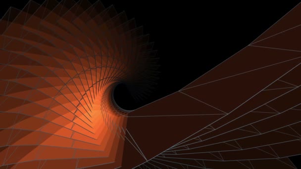 Rendu 3d - modèle de cadre de fil de lente spirale conception graphique de mouvement bleu — Video