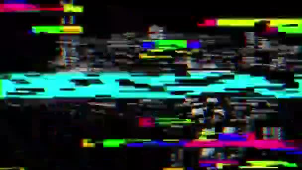 Glitch efekt źle Tv — Wideo stockowe