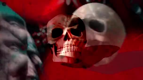 具有效果的恐怖僵尸 两个Cg动画的混合媒体 — 图库视频影像