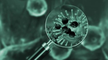  Coronavirus konsepti. 2019-nCov-animasyon olarak da bilinir.