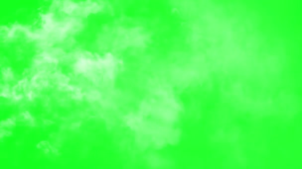 在绿屏的背景上穿越云彩 — 图库视频影像