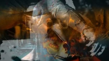 Hologram stilinde animasyon - Efektli Korku Zombisi, iki CG 'den oluşan karışık ortam 