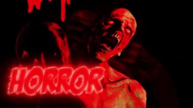 Animasyon - Bir arı sürüsü tarafından saldırıya uğrayan zombi yüzü