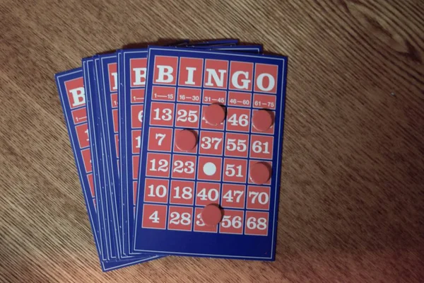 Vintage bingo kartı ahşap tablo