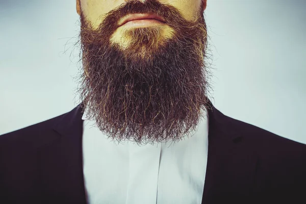 Fechar Barba Homem Bigode Barba Perfeita — Fotografia de Stock