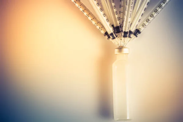 Syringe with medicine,close-up syringe — Stock Photo, Image