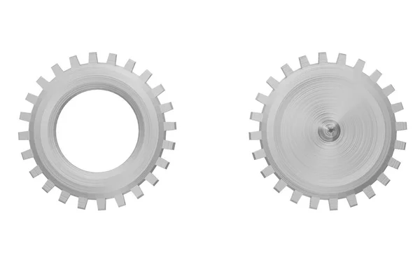 Metallgetriebe isoliert — Stockfoto