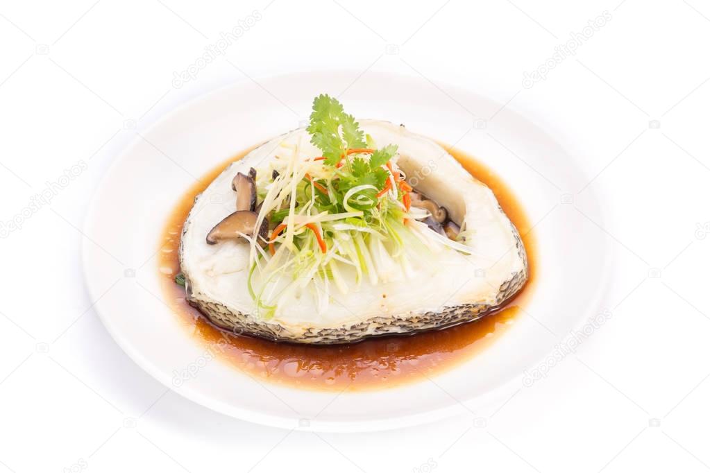 Snow fish steamed