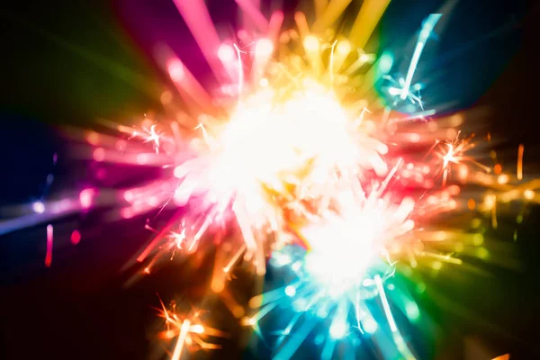 Fogo de artifício colorido .bokeh blur — Fotografia de Stock