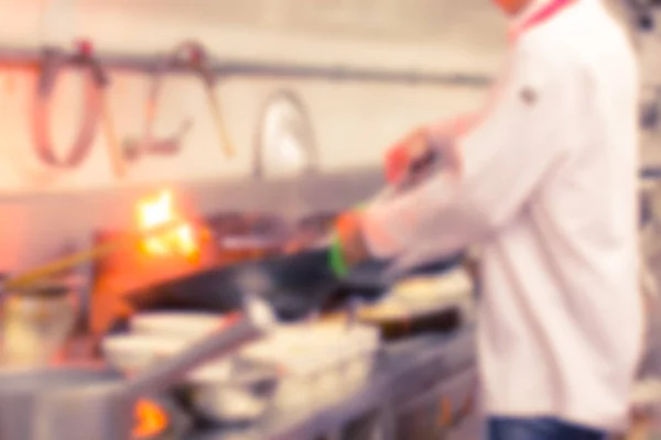 Chef cocina borrosa — Foto de Stock