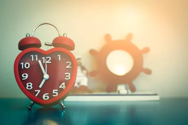 Heart alarm clock vintage — Stock Photo, Image