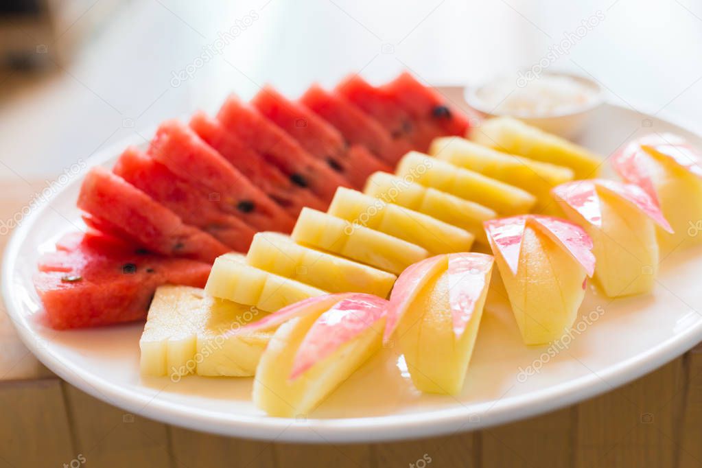 healthy fresh mixed fruits 