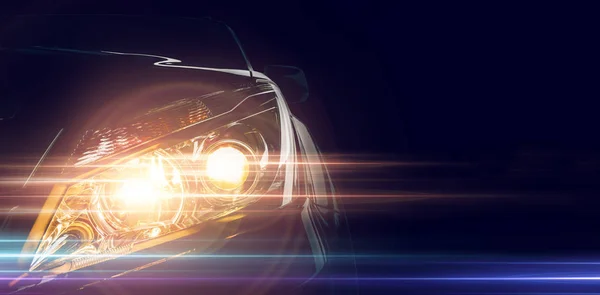 Auto voorkant verlichting — Stockfoto