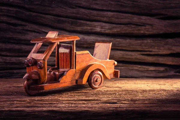 Small wooden toy car