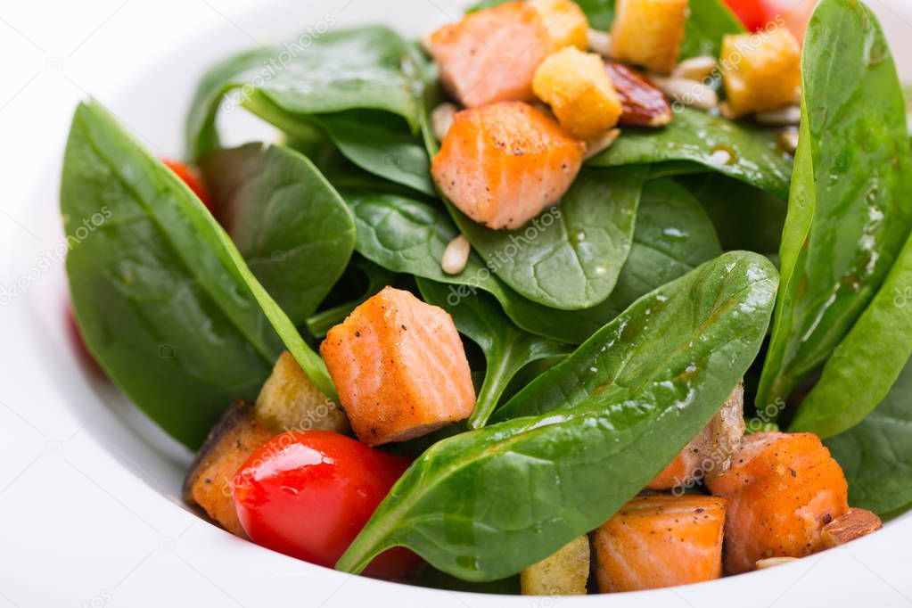 Salmon vegetable salad 