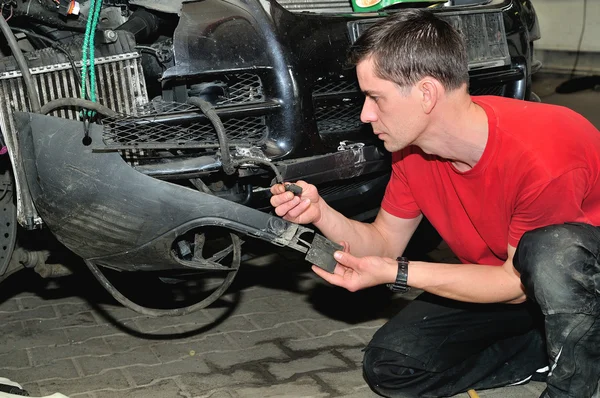 Inspecteur van de verzekering op het werk. — Stockfoto