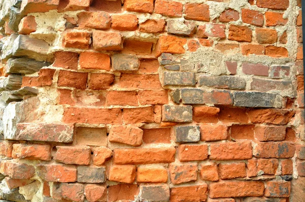 Ancient castle brick wall. — Stock Photo, Image