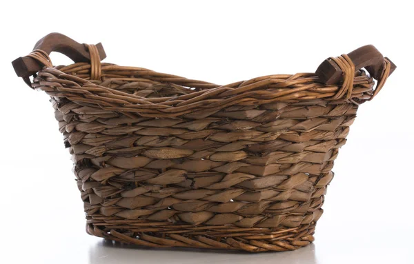Crafty wicker basket — Stock Photo, Image