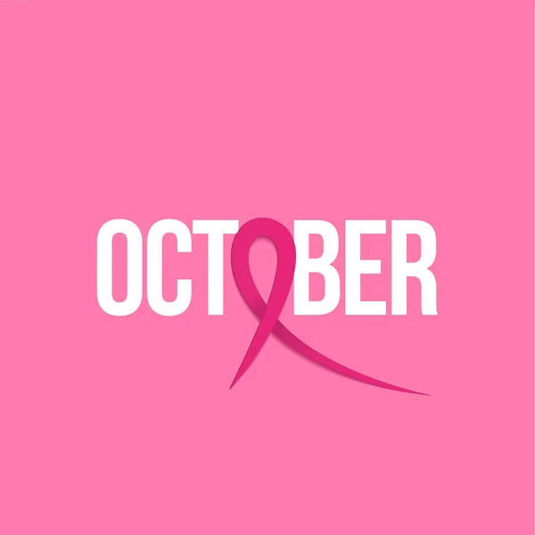 Bugün Değil Göğüs Kanseri Elle Çizilmiş Göğüs Kanseri Farkındalığı Ayı — Stok Vektör