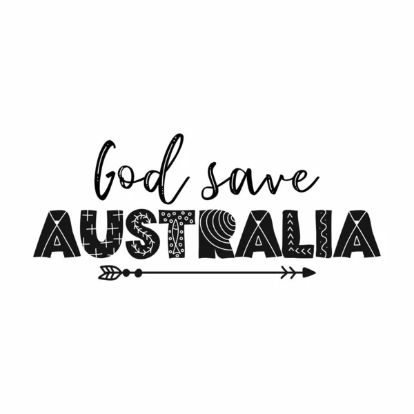 Dios Salve Australia Apoye Australia Pueblo Australiano Sus Momentos Difíciles — Archivo Imágenes Vectoriales