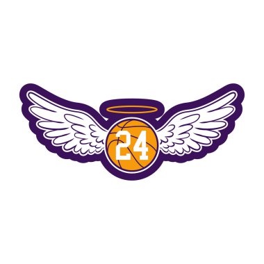 R.I.P. Kobe Bryant - Basketball with angel wings and glory. NBA legend, The world is in shock as news of Kobe Bryants death spread 2020 january 26th. Kobe Bryant was 41. clipart