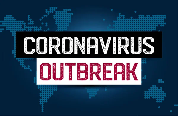 Épidémie Coronavirus 2019 Ncov Phrase Sensibilisation Lettrage Coronavirus Chine Nouveau — Image vectorielle