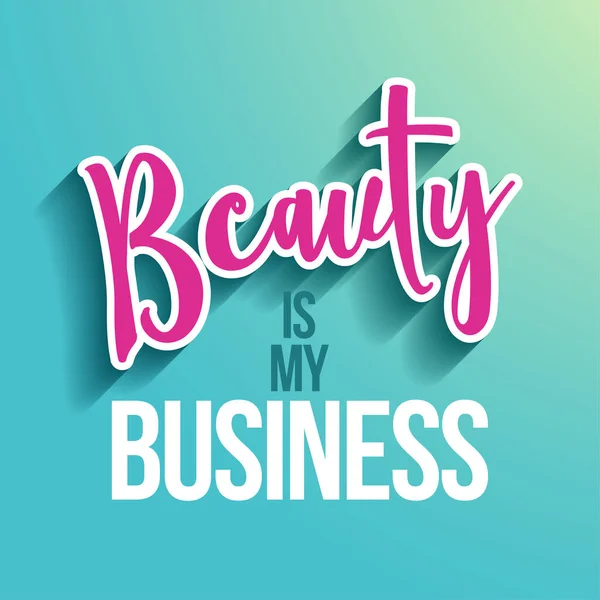 Beauty Mio Business Banner Con Carta Ritagliata Parola Testo Bellezza — Vettoriale Stock