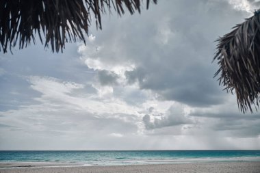 Okyanus kıyısındaki kumlu sahil