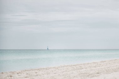 Okyanus kıyısındaki kumlu sahil