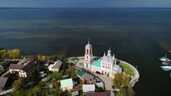 Sebaste Negyven Mártírjának Temploma Pereslavl Zalevszkijben Légi Nézet Oroszország Arany — Stock Fotó