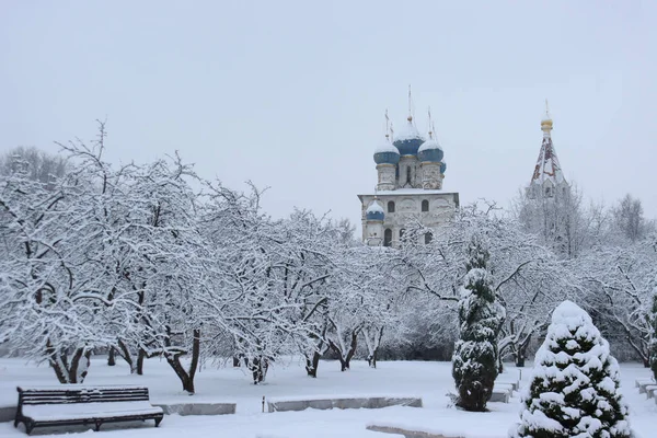 Iglesia Kazán Icono Madre Dios Finca Kolomenskoye Después Una Nevada —  Fotos de Stock