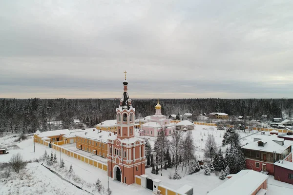 Winter Trinity Odigitrievskaya Desert Novofyodorovsky Settlement Moscow Aerial View — Stock Photo, Image