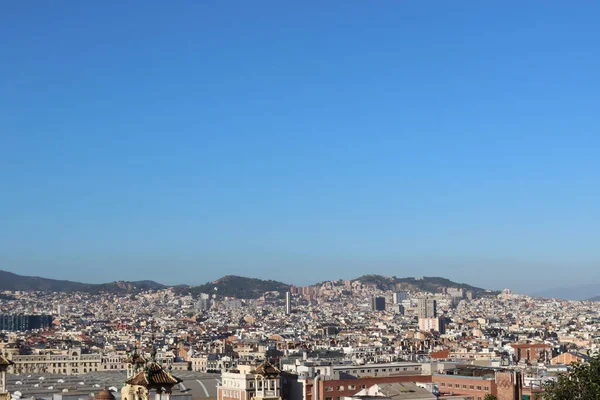 Uitzicht Barcelona Een Zonnige Dag Spanje — Stockfoto