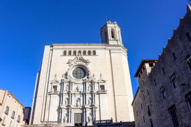Girona, Katalonya, İspanya 'daki Katedral cephesi