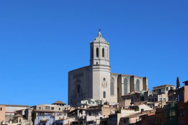Girona, Katalonya, İspanya 'daki Katedral cephesi