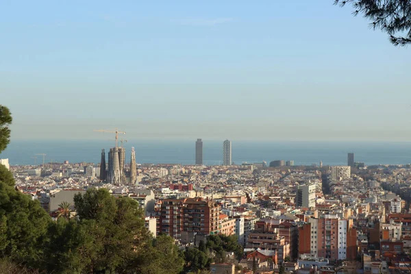 Pohled Barcelonu Parku Guell Barcelona Španělsko — Stock fotografie