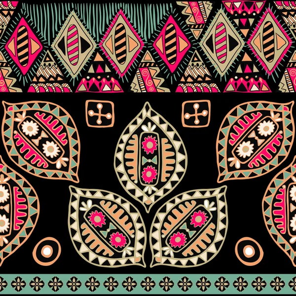 Colorido patrón étnico sin costura — Archivo Imágenes Vectoriales
