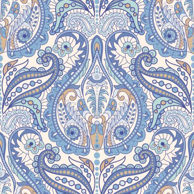 Sorunsuz Paisley arka plan, çiçek desenli. Hint süsleme