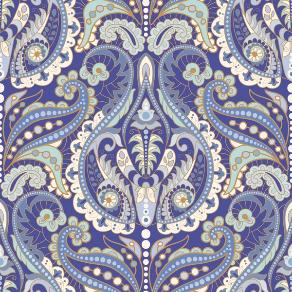 Fondo Paisley sin costuras, patrón floral. Adorno indio — Vector de stock