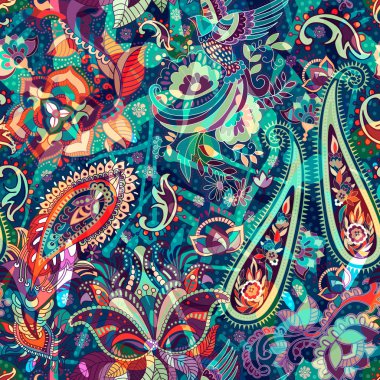 Parlak seamless modeli. Etnik zemin, soyut duvar kağıdı