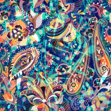 Parlak seamless modeli. Etnik zemin, soyut duvar kağıdı