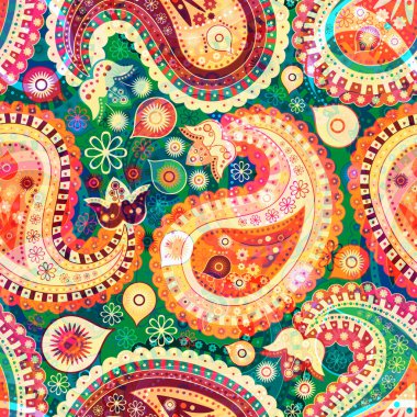 Parlak seamless modeli. Etnik zemin, soyut duvar kağıdı