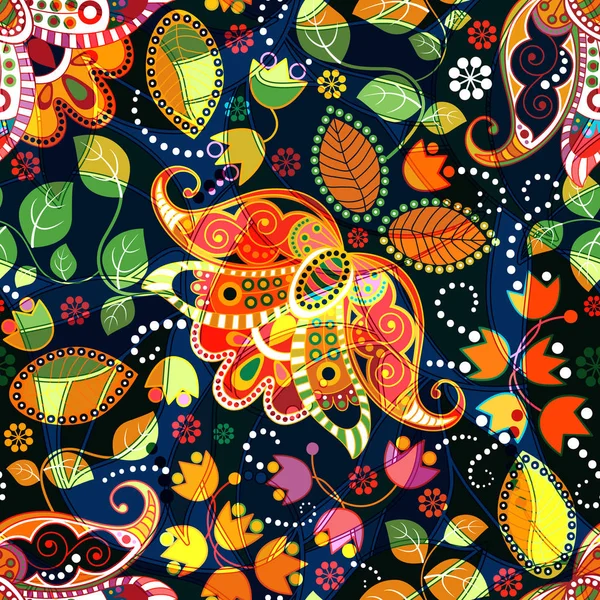 Färgglada dekorativa mönster. Etnisk bakgrund — Stock vektor