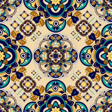 Renkli Paisley seamless modeli. Hint süs duvar kağıdı