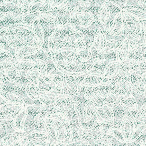 Dentelle motif floral. Fond de contour léger — Image vectorielle