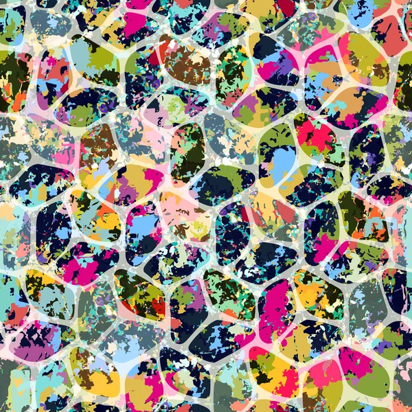 Abstraktes Muster, farbiges Mosaik. Farbenfrohe Mode-Kulisse — Stockvektor