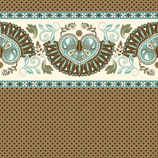 Floral seamless pattern. Ethnic border ornament. Egyptian, Greek, Roman style — Stock Vector